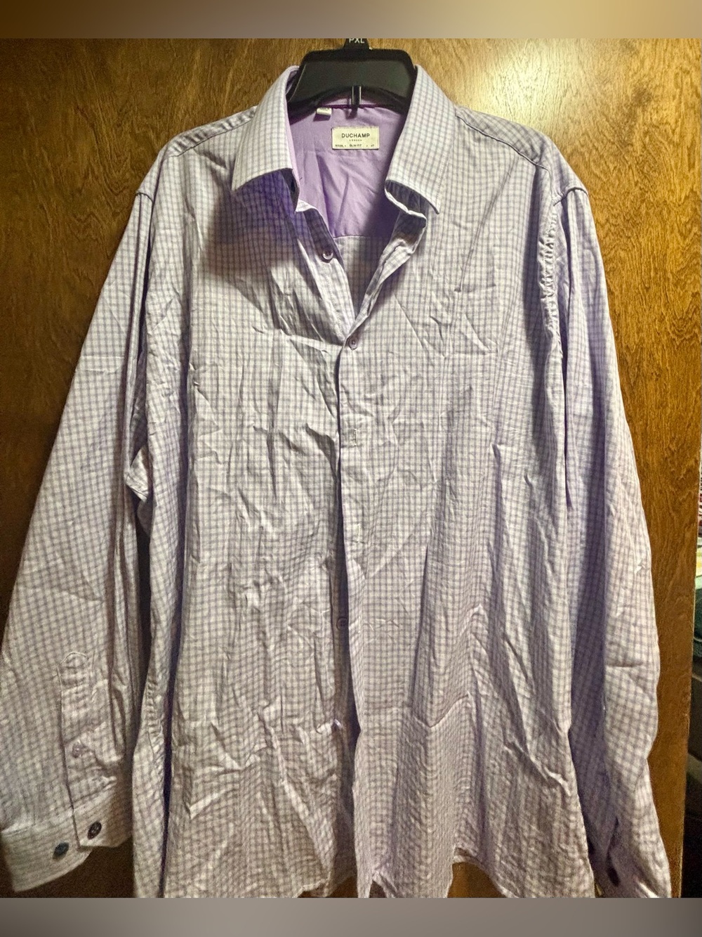 Duchamp Purple Check Men’s Dress Shirt